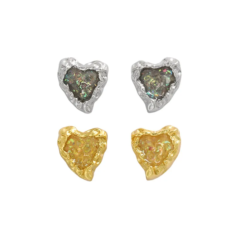 

VIANRLA 925 Sterling Silver Jewelry Earrings 18k Gold Plated Trendy Heart Earring For Women Free Laser Logo Wholesale