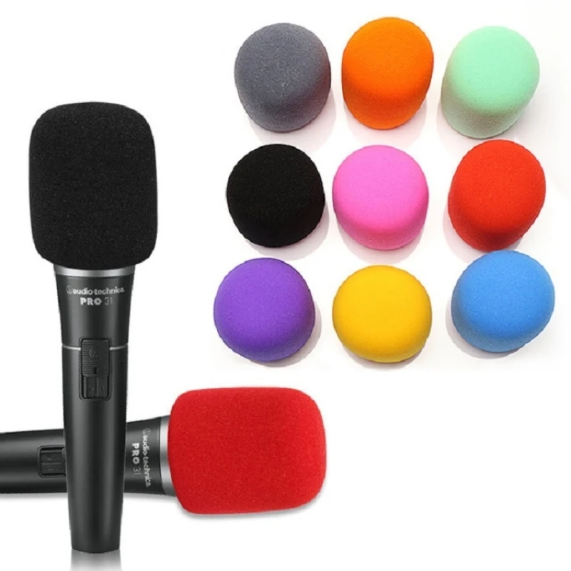 

Dropshipping Customized Logo 10 PCS Universal Sponge Microphone Set Handheld Wireless Microphone Windshield