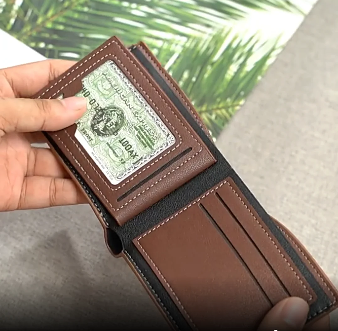 

Luxury Pu Custom pu leather business men id card holder, As details shows /oem