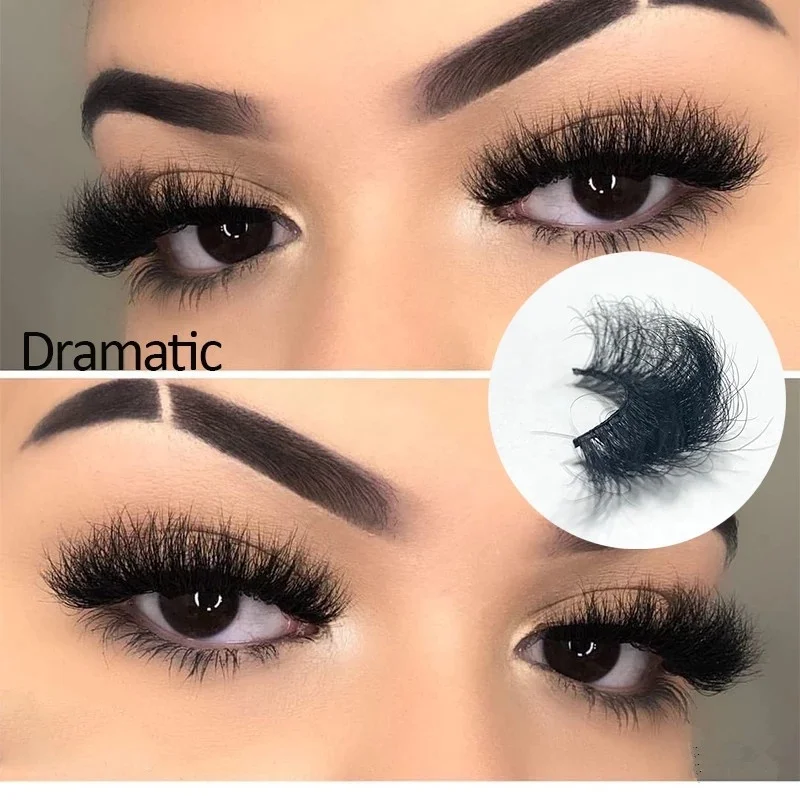 

New Fashion Luxury 100% 3D 25mm Real Mink Fur Lashes Mink Eyelash Extension Silk Full Strip False Eyelash, Natural black mink eyelashes