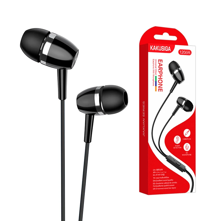 

KAKUSIGA 3.5mm wire earbuds earphone wired headphone with mic