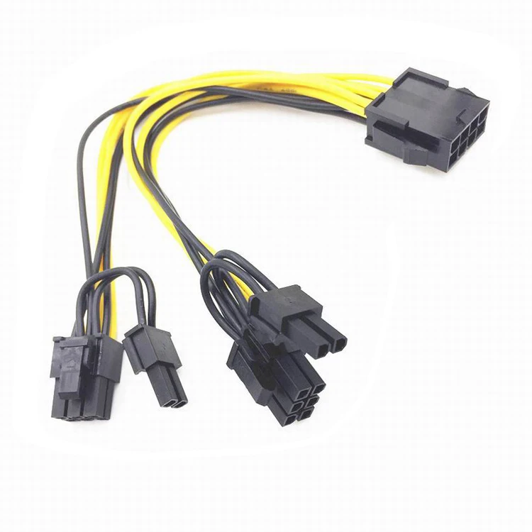 

OEM PCI-Express PCIE 8 Pin to Dual 8 (6+2) Pin Video Card Adapter Power Supply Cable