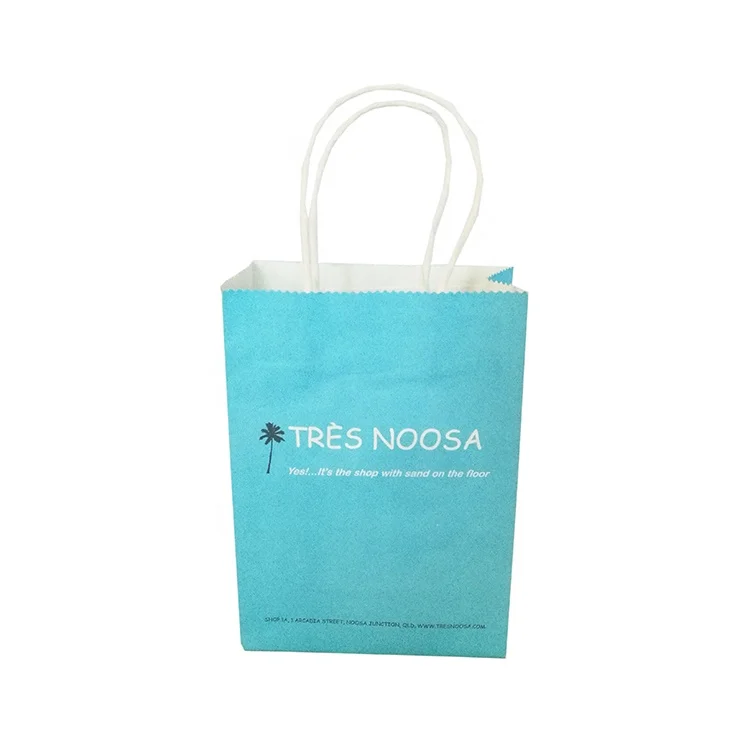 

High Quality 140g Kraft Paper Shopper Packaging Bag with Paper Handle, Customized color