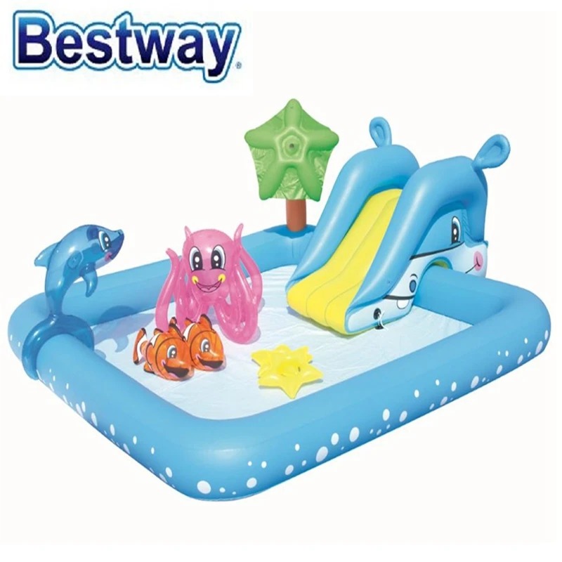 

53052 2.39mX2.06mX86cm Fantastic Aquarium Play Pool 53052 94"x81"x34" Recreation Center Pool Baby Bath Pool Ball