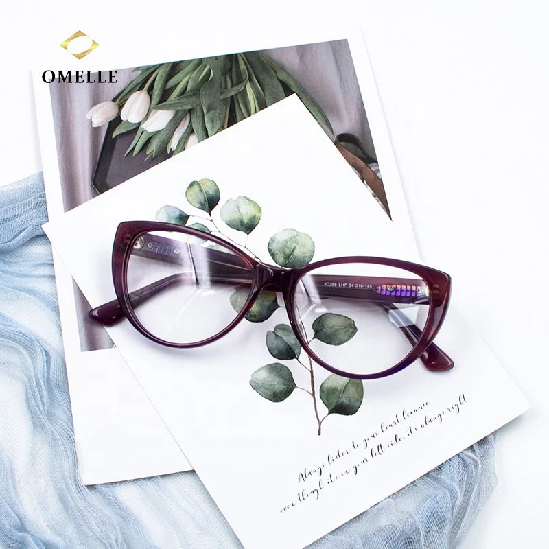 

OMELLE Gold Acetate Frames Optical Eye Glass 2021 Trendy Multi-Colored Eyeglasses