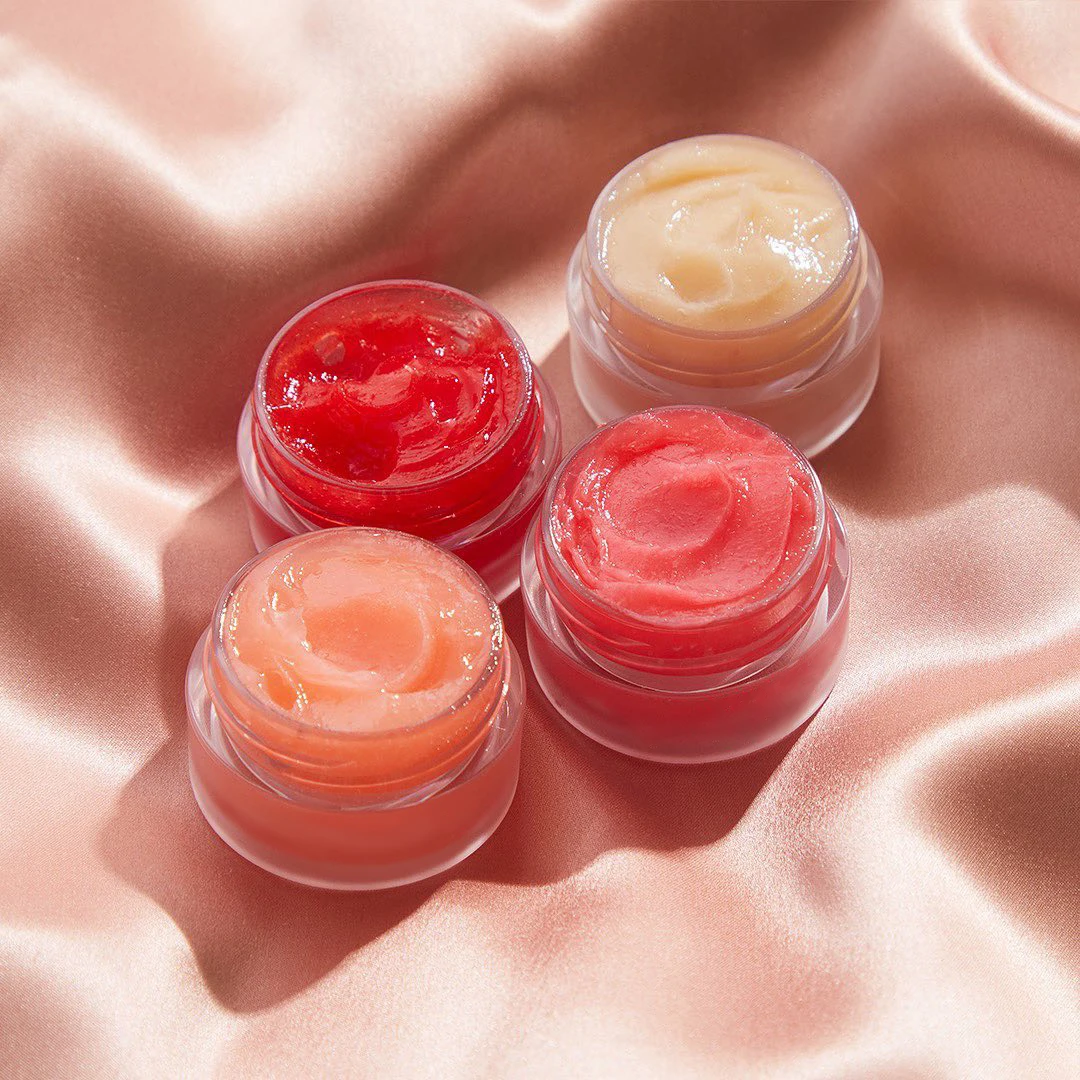

Wholesale Perfectly Plump Glam Collagen Crystal Rose Pink Lips Gold Vitamin C Hydrating Coconut Jelly Custom Honey Lip Mask, 5 colors