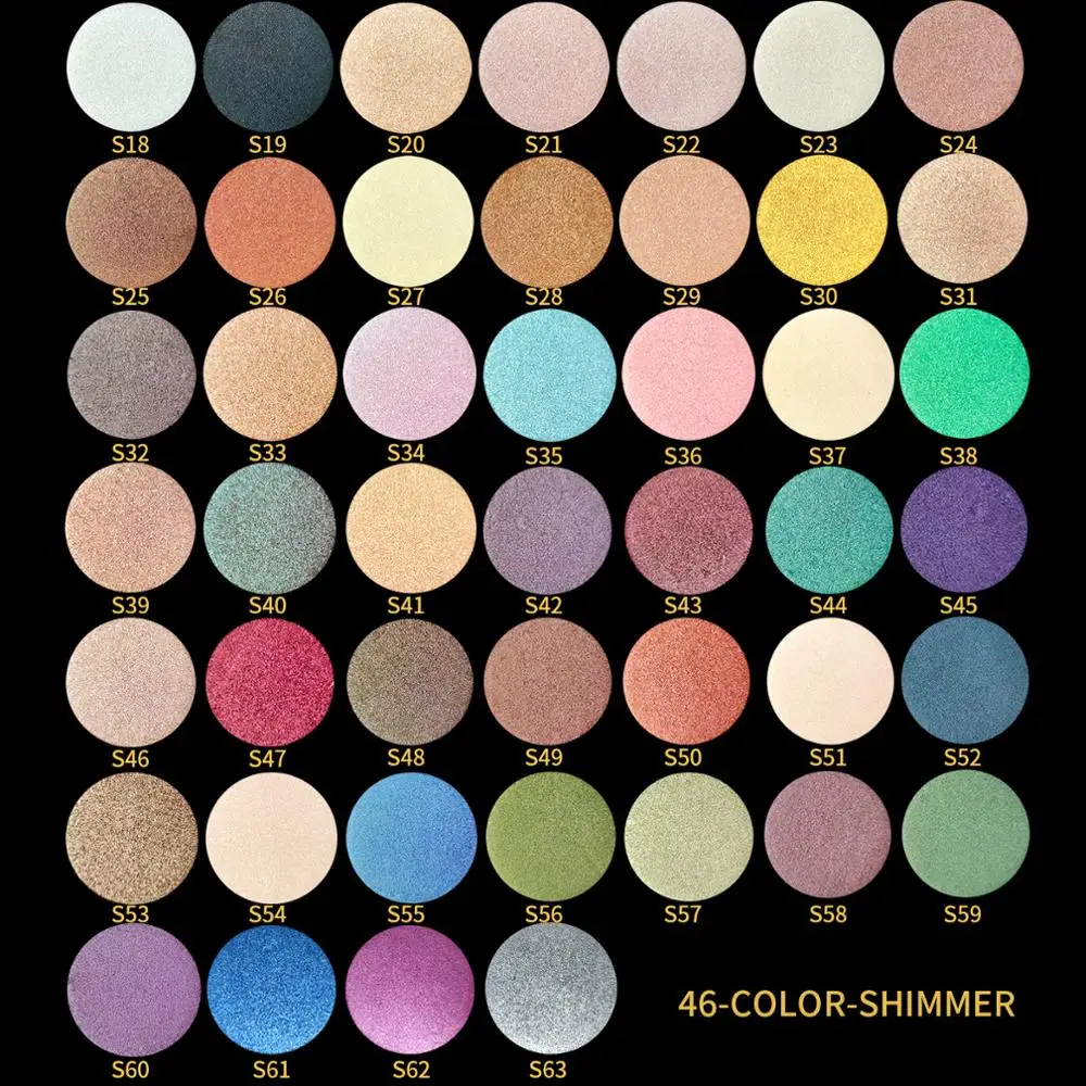 

77 color vegan eyeshadow makeup cosmetics shimmer and matte DIY magnetic eyeshadow palette, 77 colors