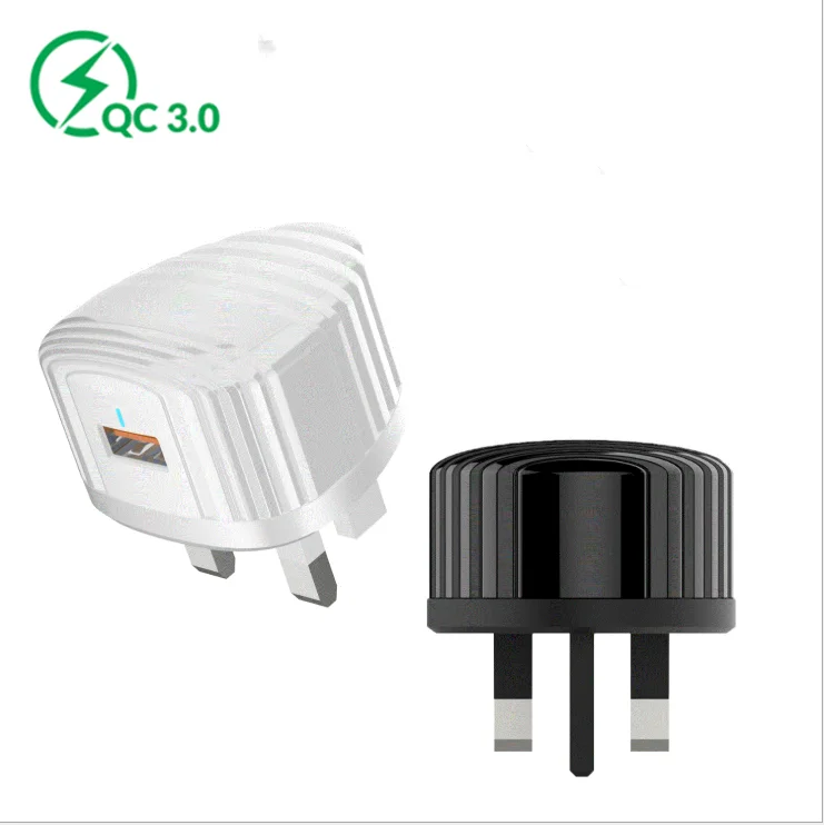 

QC 3.0 Fast Charger USB Wall Charger UK plug QC 3.0 Usb Travel Wall Charger Fast Adapter for mobile Phone, Black, white