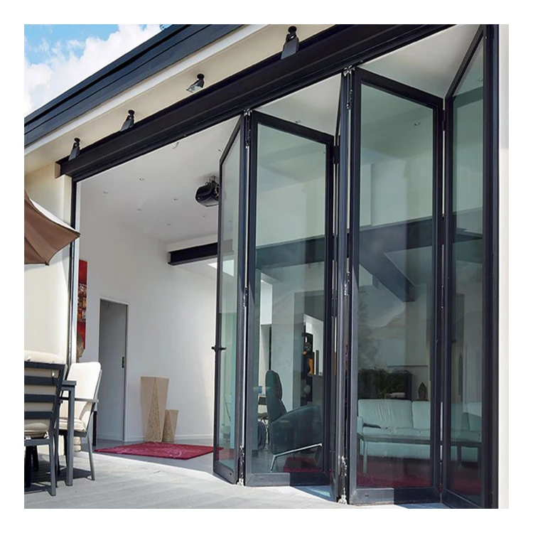 

Guangdong factory custom outdoor folding door aluminum folding courtyard pvc folding door folding door indoor