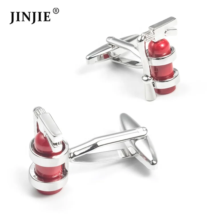 

High quality manufacturer custom fashion funny fire extinguisher cufflinks for gift
