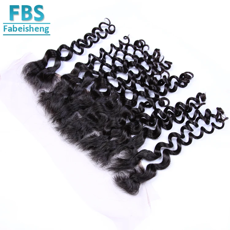 
13x4 transparent lace frontal closure straight wave curly 