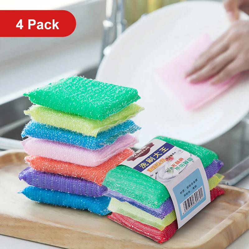 

Household Dish Cloth Double-sided Sponge Decontamination Thick Sponge Brush For Dish Pot Washing Kitchen Cleaning Tool