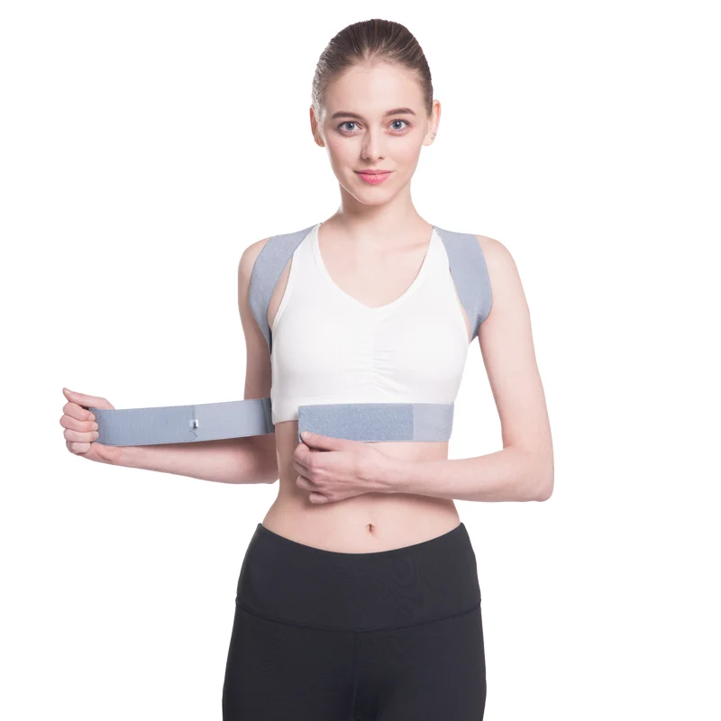 

adjustable breathable shoulder Posture Corrector Belt back support for pain relief, Grey