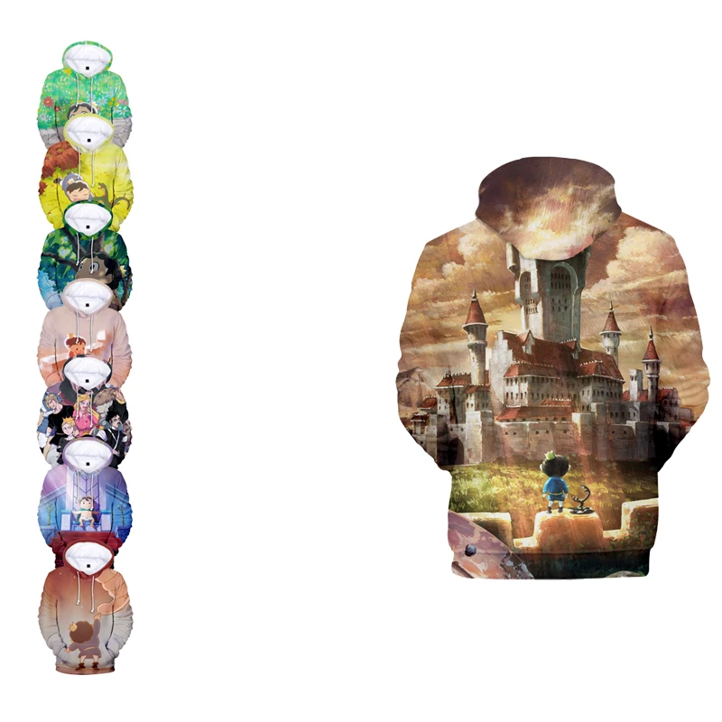 

New Custom Anime Logo Sublimation 3D Custom King Ranking Printed Hoodie Winter Hoodie For Men, Customized colors