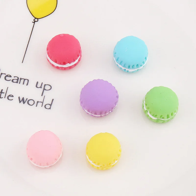 

yiwu wintop art craft supplier french style small size colored fake resin round macaroon donut cabochons