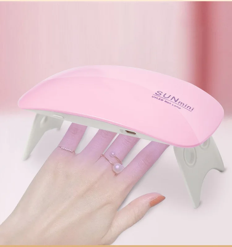 

Mini Nail Uv Lamp 6W Cheap USB plug Fast Dry Gel Polish Led Nail Dryer Mini Uv Gel Nail Led Lamp, White,pink