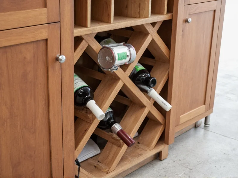 Angled wine rack construction with laser guide tool