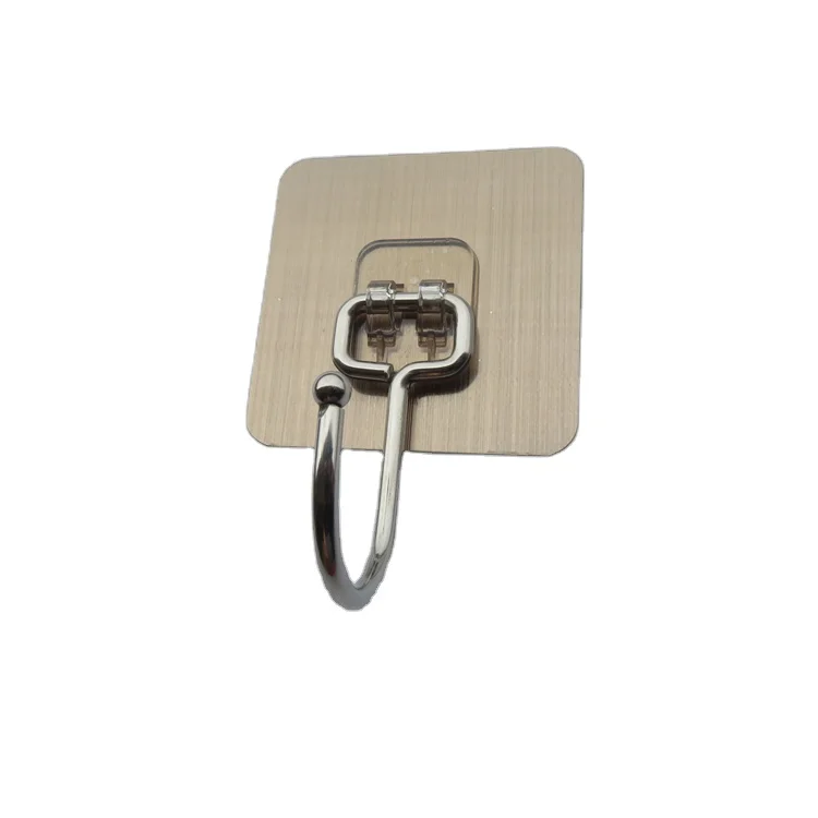 

Factory direct drawing large hooks non-marking stainless steel large hooks punch-free strong adhesive metal coat hooks, Customized color