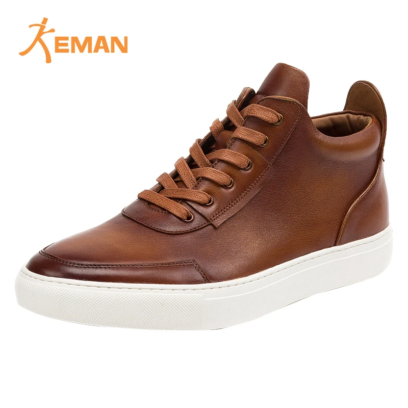 

Best quality men's boots in stock casual autumn and winter leather sneaker boots for men, Any color