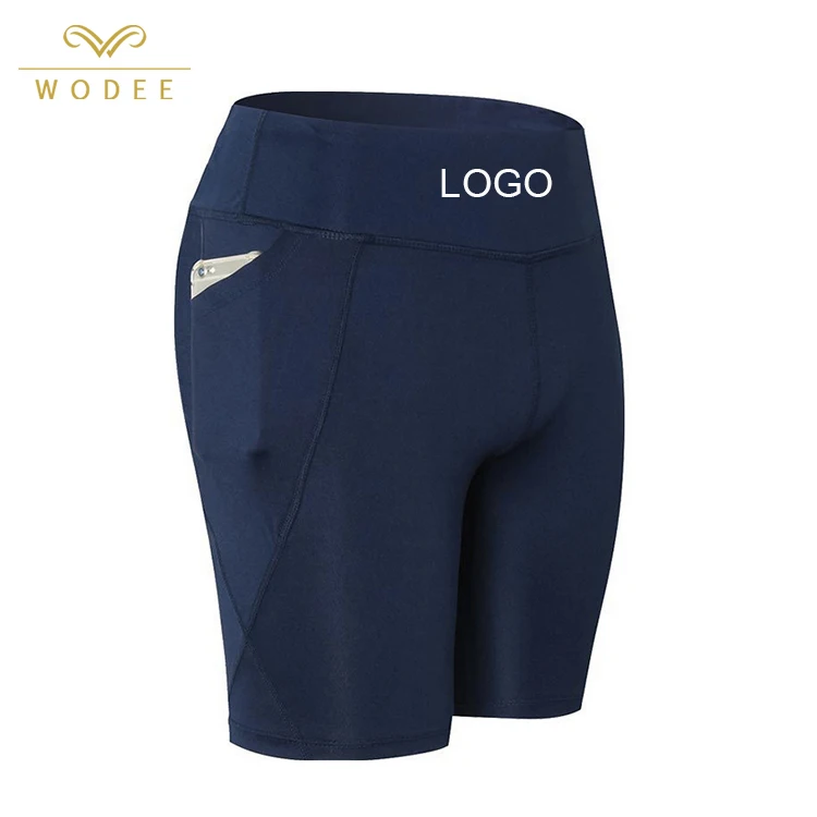 

Custom biker shorts women compression high waist workout gym biker shorts, 5 colors or custom