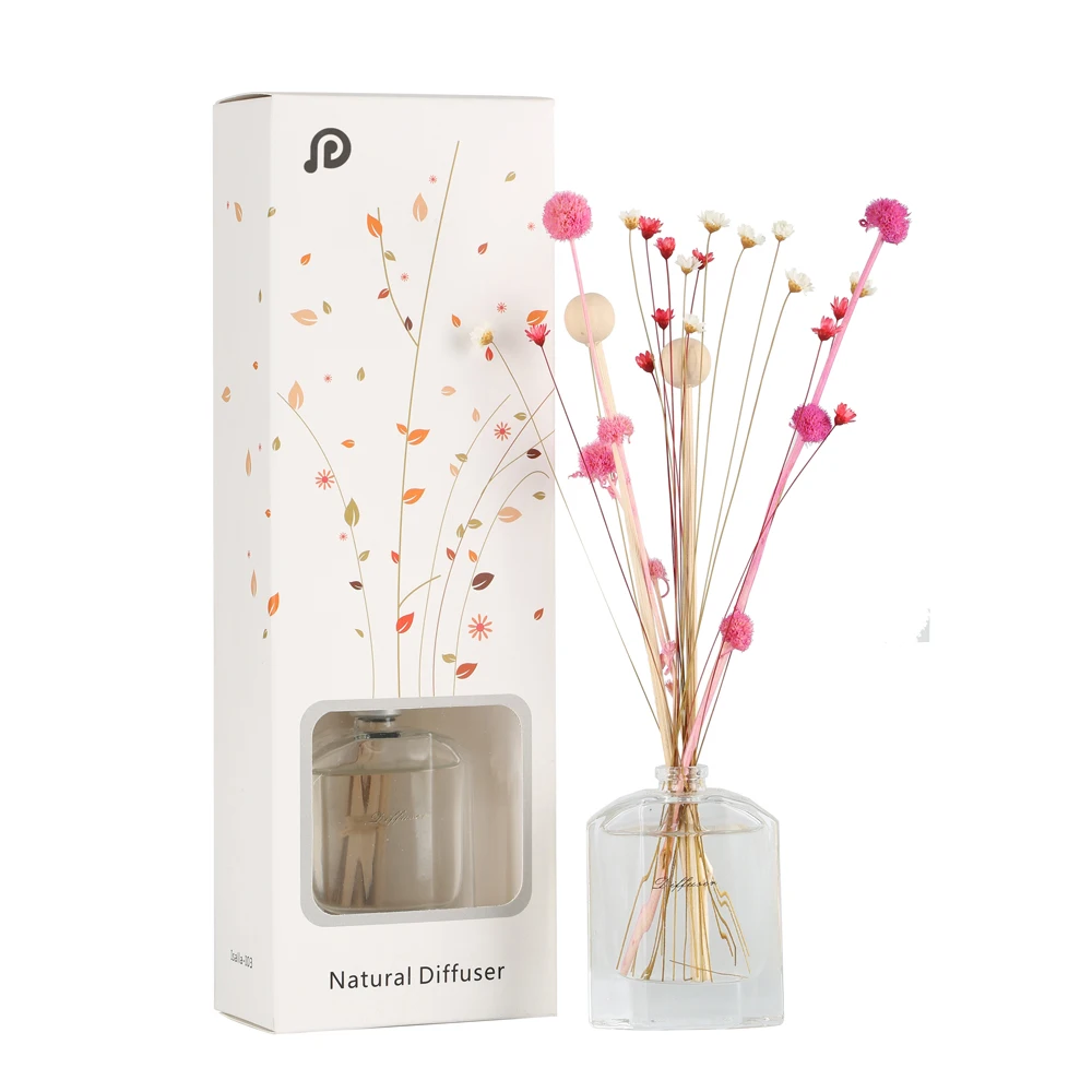 

Luxury Gift Box Reed Flower Diffuser With Rattan Sticks For Room Decorate