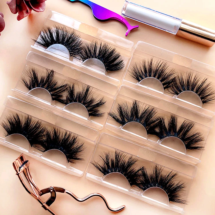 

Wholesale Top Quality New Style Dramatic Eyelashes Cruelty Private Label Real 25mm Hand Make Mink Eyelashes With Lash Gift Box, Natural black