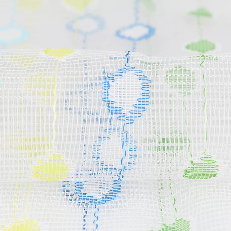 
Unique design exquisite craftsmanship star flower polyester floral embroidered mesh fabric 