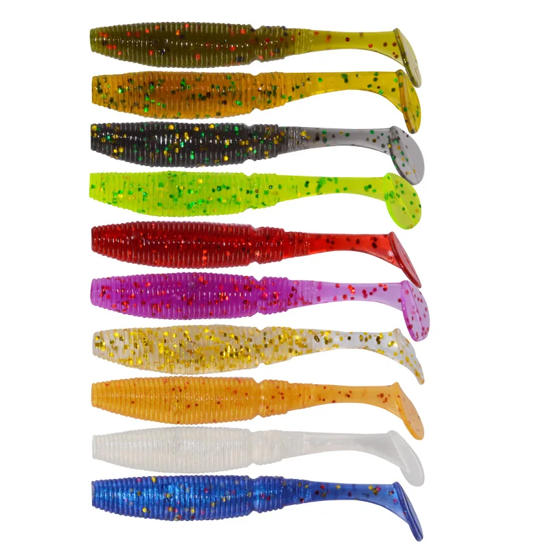 

Stock Soft Shad Bulk Fishing Lures 50mm 1g plastic artificial soft bait, 10 colors