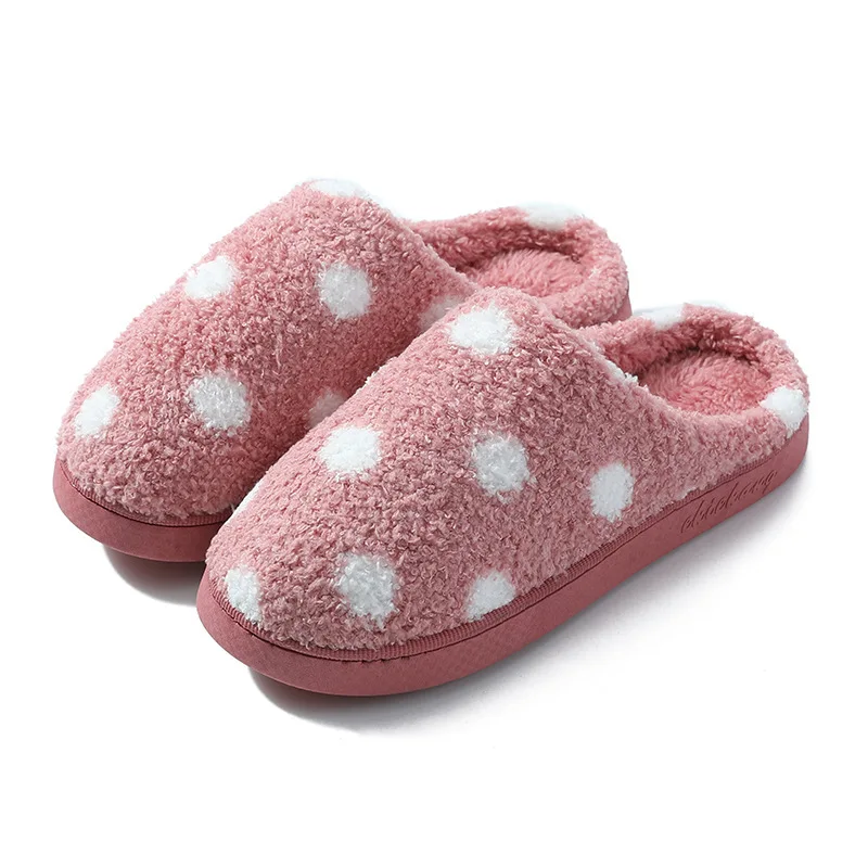 

Winter peluche Spot pattern pantuflas women