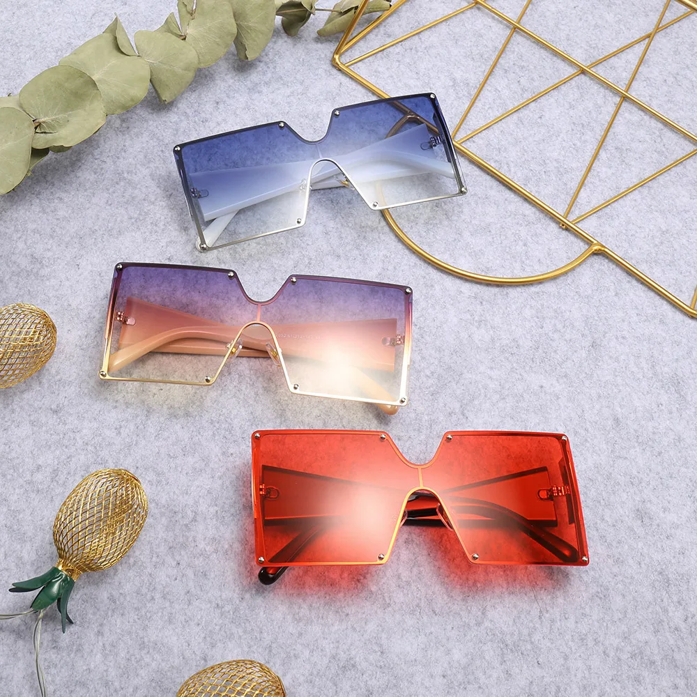 

European and American wholesale men's personality oversized sunglasses 2020 square shades sunglasses street shot sun glasses, 7 colors