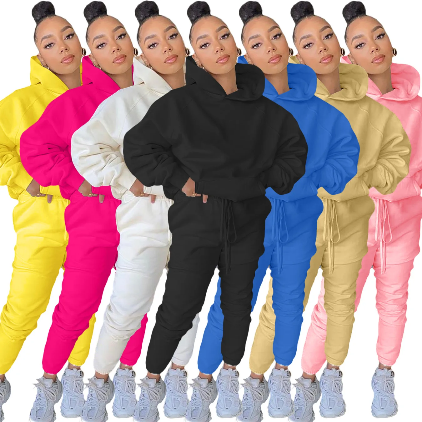 

Wholesale Sweatsuit Vendor Hoodie Joggers Pants Two Piece Pants Set Cozy Cotton Sweat Suit