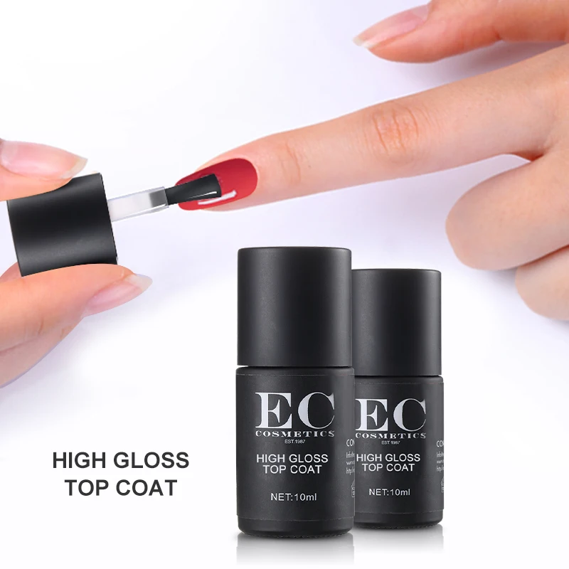 

EC low moq cheap price private label Soak off uv no wipe clear seal gel high quality diamond top coat gel nail polish for nails