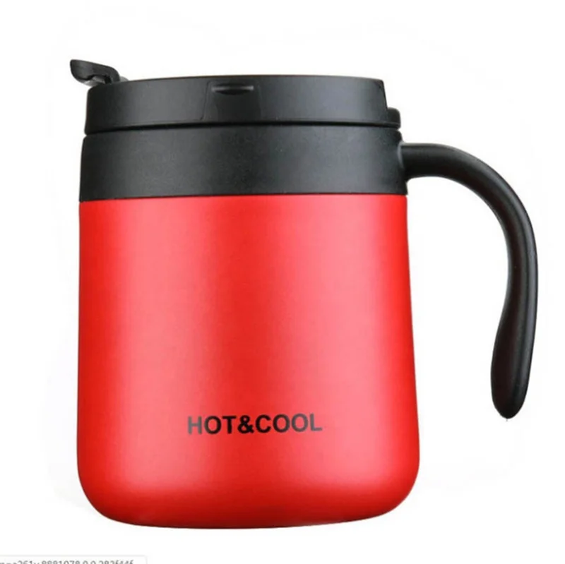 

ShouTao new arrival custom 12/17oz portable vacuum thermos stainless steel business office tumbler coffee mug with handle, As a picture/ custom