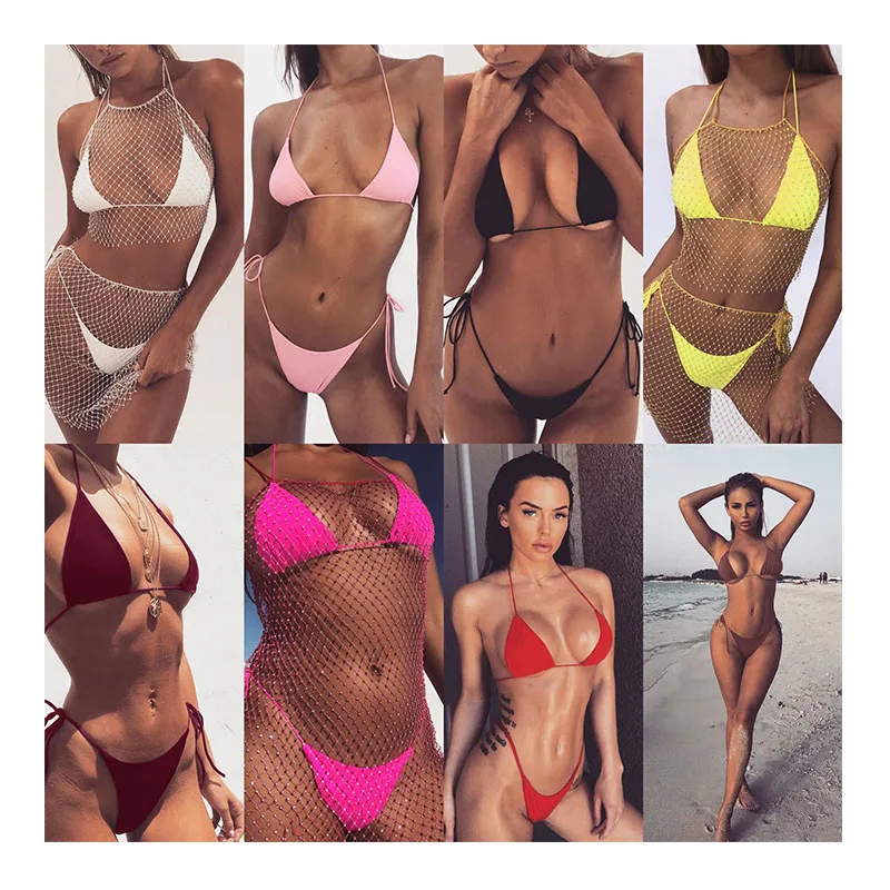 

Free shipping High Quality New Hot Beach Swimwear Woman Sexi Bandage Bikini