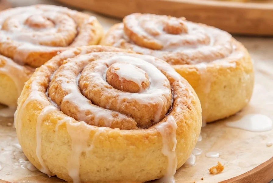Nutrition facts label showing calories in cinnamon rolls with detailed macronutrient breakdown