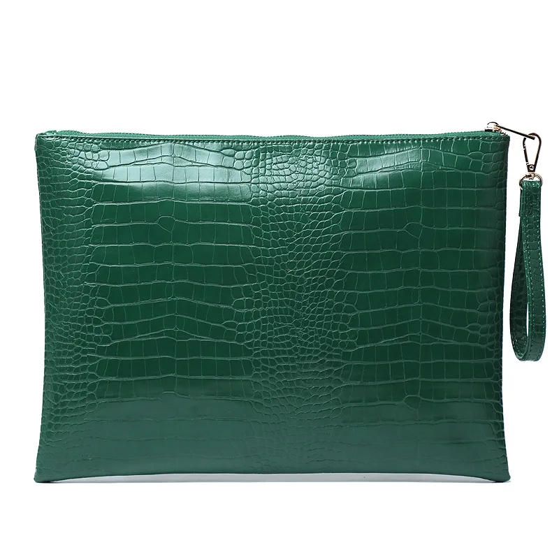 

2020 Hot Sale Fashion Clutch Bag Ostrich/Snake/Crocodile Pattern Women File Bag Quality Laptop Bag Pouch