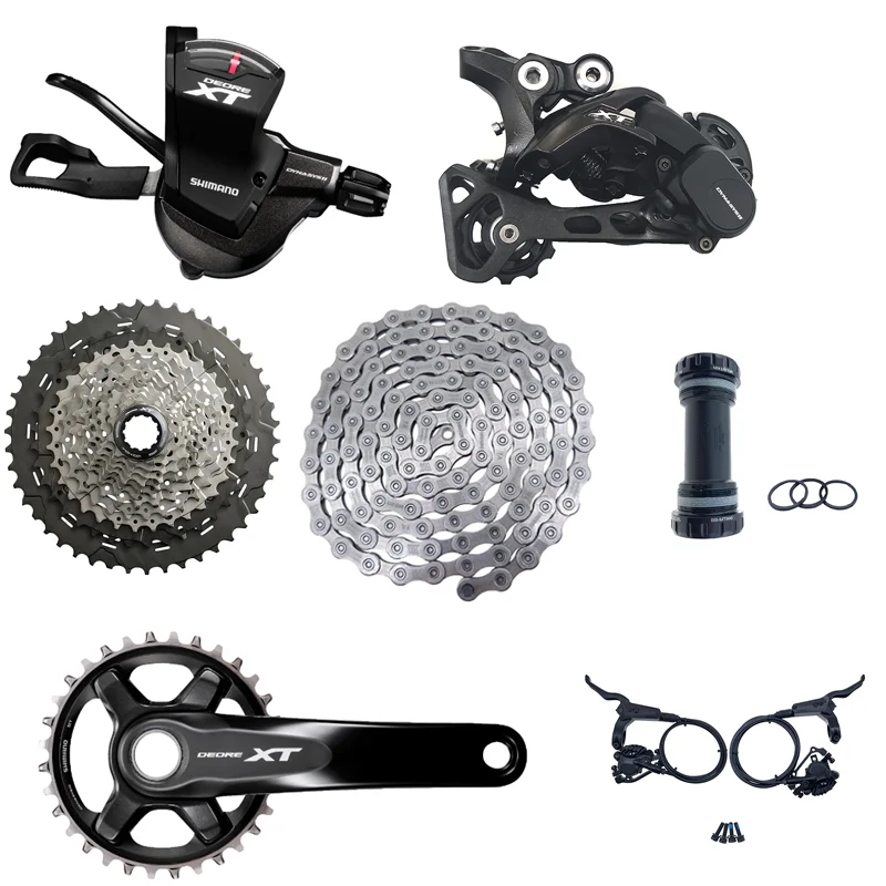 

DEORE XT M8000 1x11 speed derailleurs shift lever RD-M8000 CN HG701 KMC RD SunRace Cassette CSMS8 CSMX8 46T Rear M5100