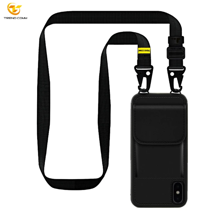 

New Design PU Purses Case Leather Card Holders Detach Strap For iPhone X/XS Max
