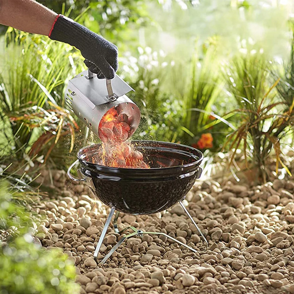 

Super Quality Galvanized Steel Mini Chimney Bbq Fire Charcoal Starter