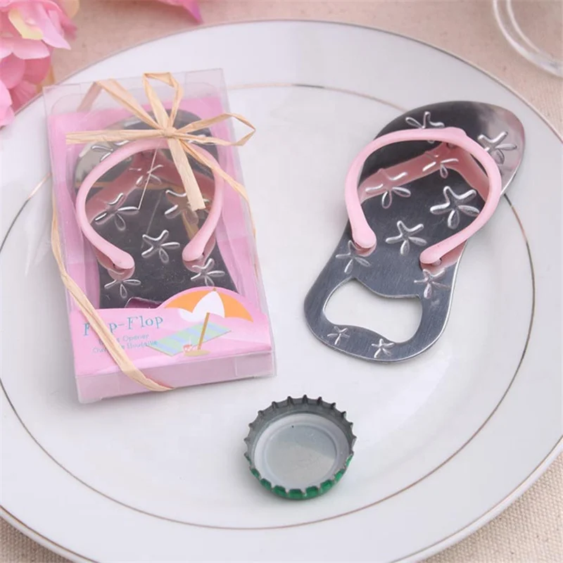 

Best Tks Giving Wedding Favor Set Return A Salute Slipper Sandal Kit Bottle Opener, Shiny silver