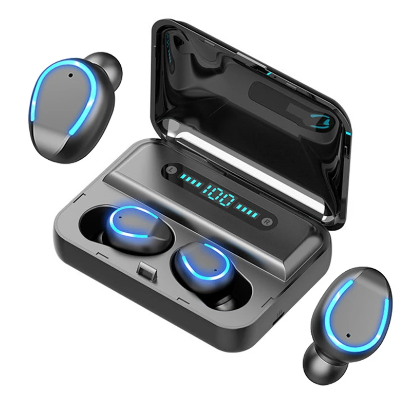 

Electronics hands free earphone F9-5U hands-free running water proof Swimming digital display mic wireless bluetooth earphones