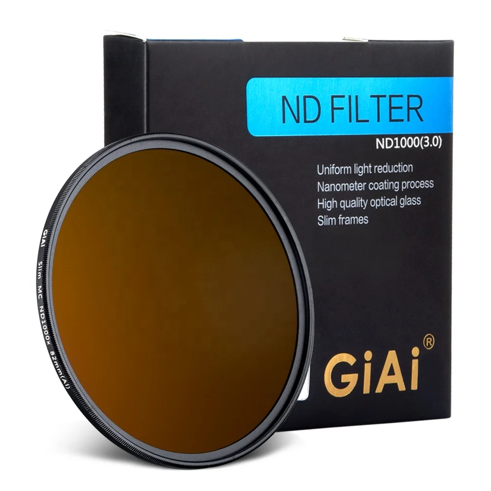 

GiAi HD Camera ND filter 37mm 67mm 72mm 77mm 82mm camera Filter ND1000 for camera lens