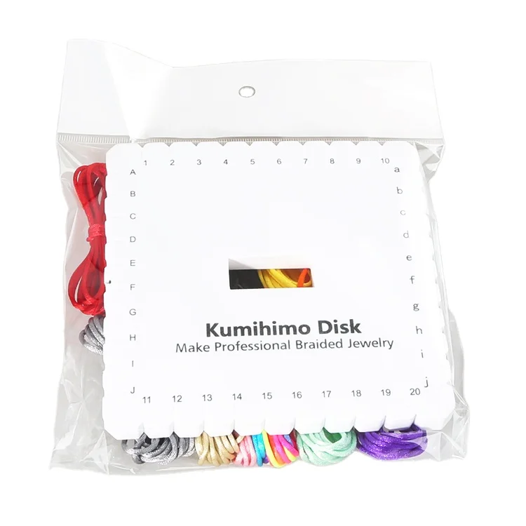 

XuQian Basic Kumihimo Braiding Round Disk Kit for Jewelery Making, Colorful