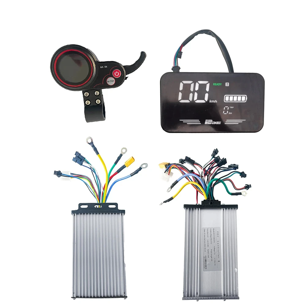 JB JingBo 72V 50A FOC Sine Wave Electric Scooter Controller for 8000W 10000W 12000w E Scooter QS-S4 Display LCD Accelerator