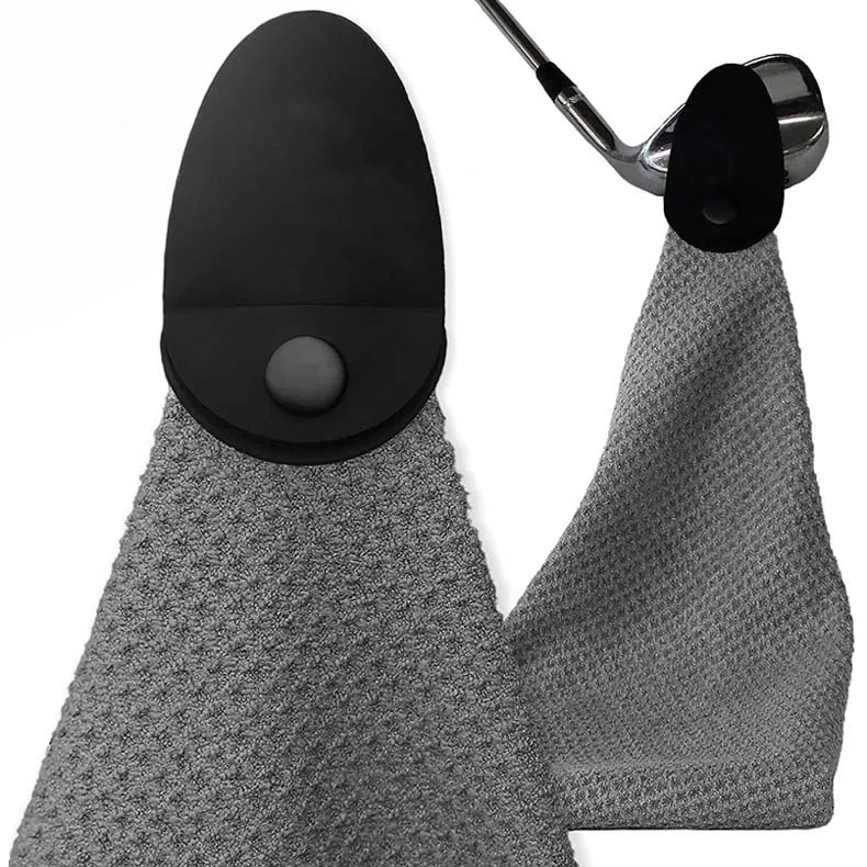 

Custom Logo Printed Portable Microfiber Golf Towel With A Magnet