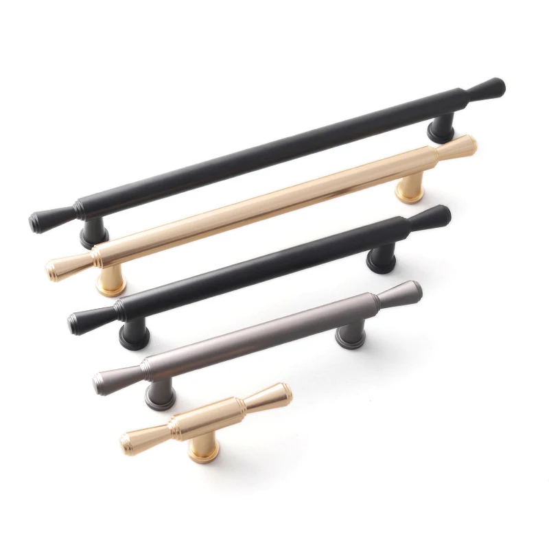Oukali Hot Sales Modern Furniture Cabinet Handles Wholesale Aluminium Drawer Cupboard Pulls Gold Knob Handles