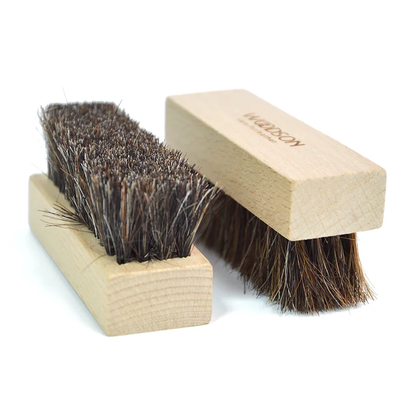 

Shoe Cleaning Brush Sneaker Shoe Horse Hair Brush Wood Handle Polish Shine Brush Shoe Care Kit