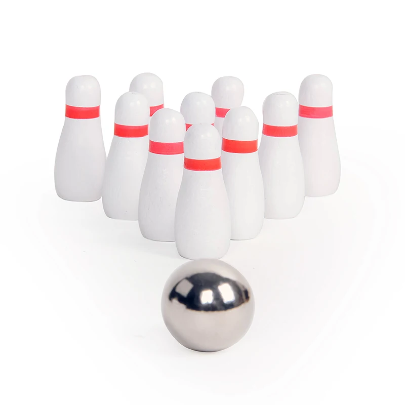 

Wholesale Wood Mini Bowling Ball Indoor Game for Kids and Adults, Color as shown in figure