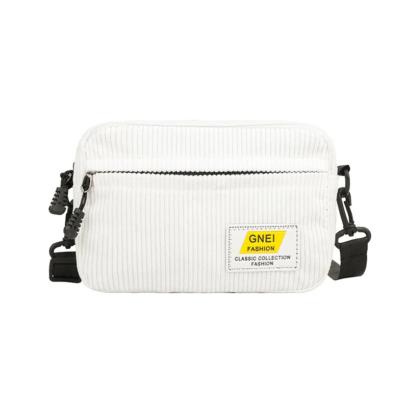 

2021 Hot Selling New Personality Corduroy Messenger Bag With Solid Color Little Girl Crossbody Bag Shoulder Bag, 6 color