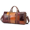Unique Design Accept Customization Packing Cubes Travel Luggage Luxury Vintage Genuine Leather Duffel Travel Bag 1096